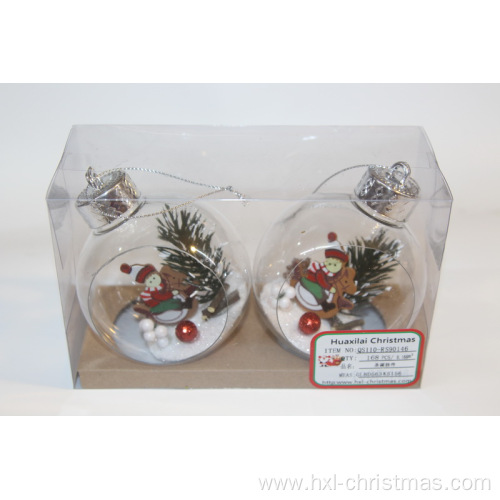 Large Clear Glass Christmas Balls